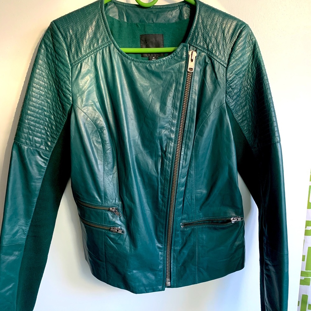 Trouvé Green Leather Jacket